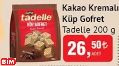 TADELLE KAKAO KREMALI KÜP GOFRET